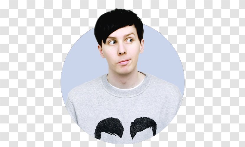 Dan Howell T-shirt And Phil Sweater Wig - Bluza Transparent PNG