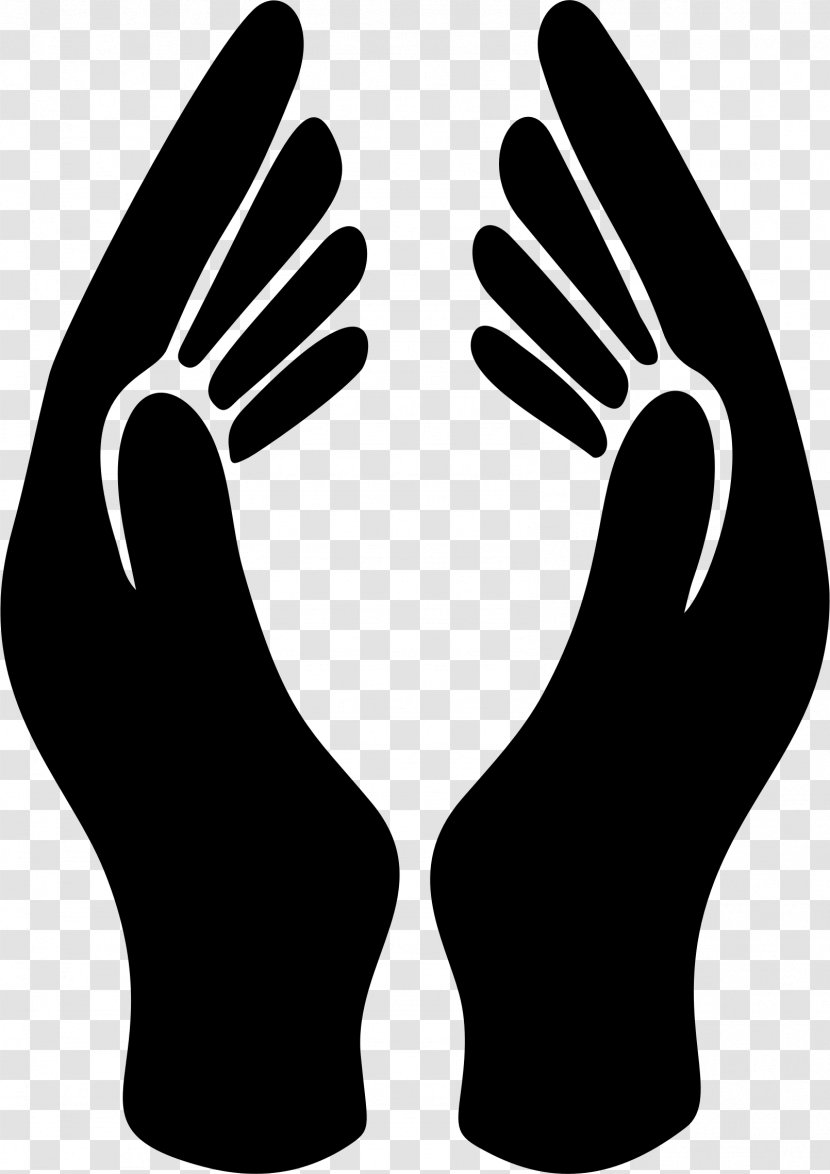 Praying Hands Silhouette Clip Art - Hand - Holding Transparent PNG