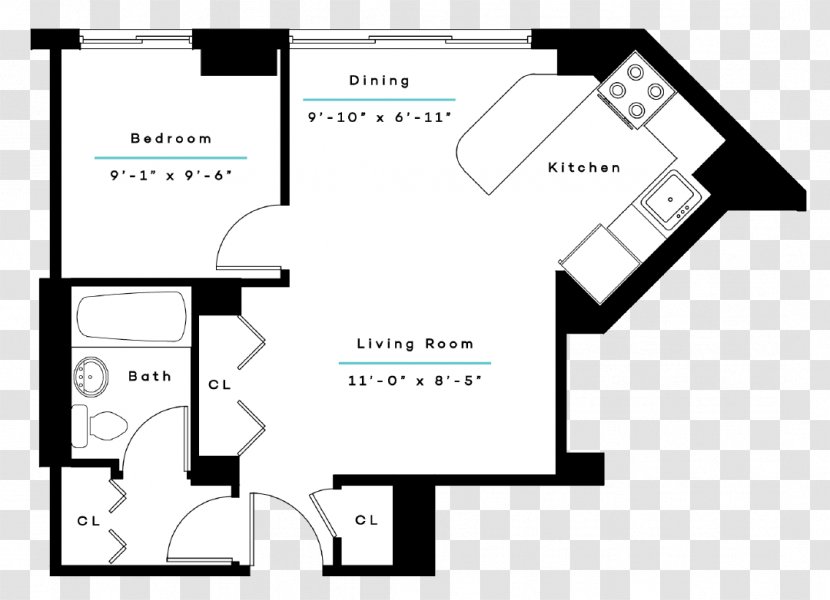 Building Floor Plan Apartment Paper Service - White - Furniture Transparent PNG