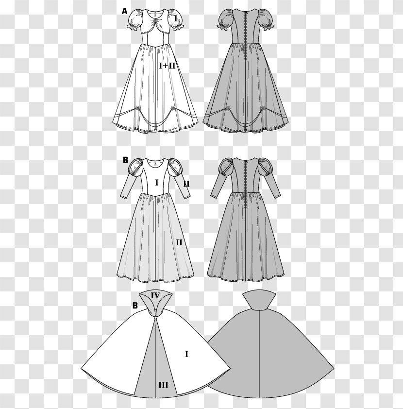 Gown Burda Style Dress Costume Pattern - Design Transparent PNG