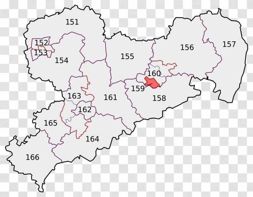 Constituency Of Dresden II – Bautzen Chemnitz Electoral District - Line Art - Plauen Transparent PNG