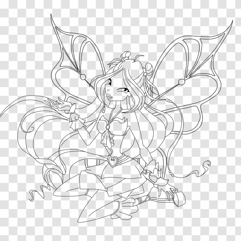 Bloom Flora Coloring Book Mythix Drawing - Wing - Fairy Transparent PNG