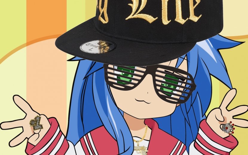 Konata Izumi Desktop Wallpaper Lucky Star Fan - Watercolor - Thug Life Transparent PNG