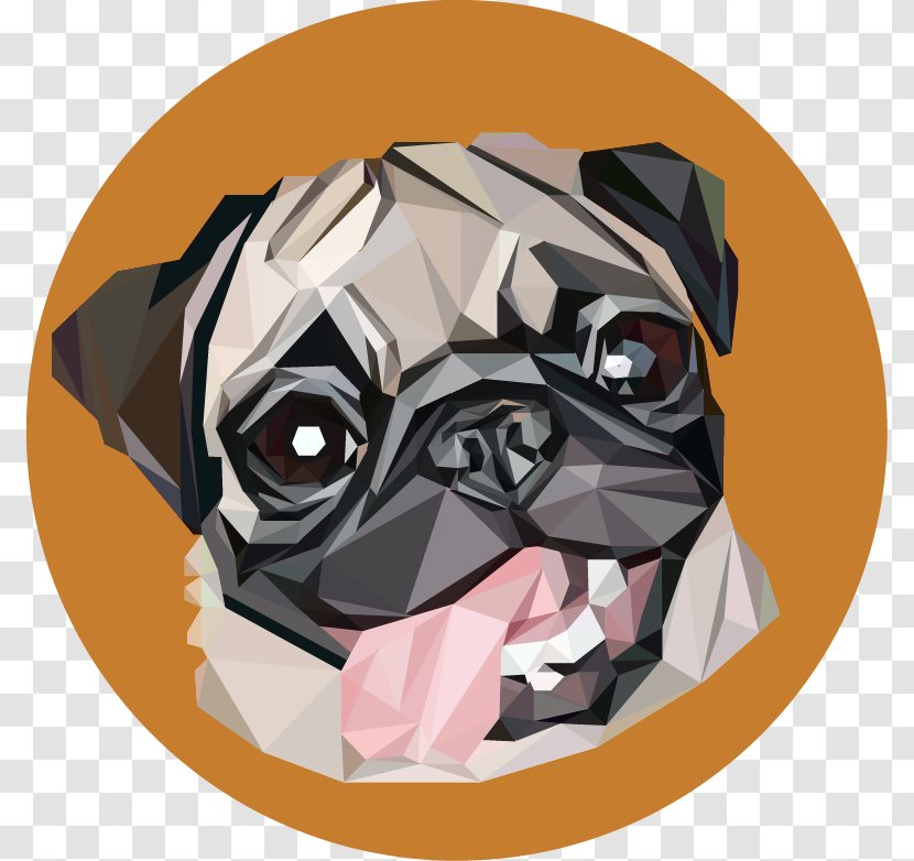 Pug Dachshund Coffee Puppy Cafe - Low Poly Transparent PNG