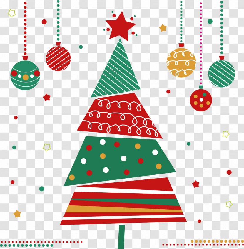 Christmas Card Ornament Santa Claus - Craft - Tree Decorated With Colored Cartoon Transparent PNG