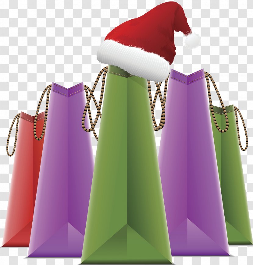 Paper Shopping Bag Christmas - Pink Transparent PNG