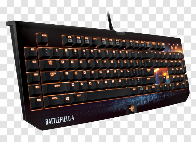 Computer Keyboard Battlefield 4 3 Razer BlackWidow Ultimate 2016 (2014) - Blackwidow Tournament Edition 2014 Us - Space Bar Transparent PNG