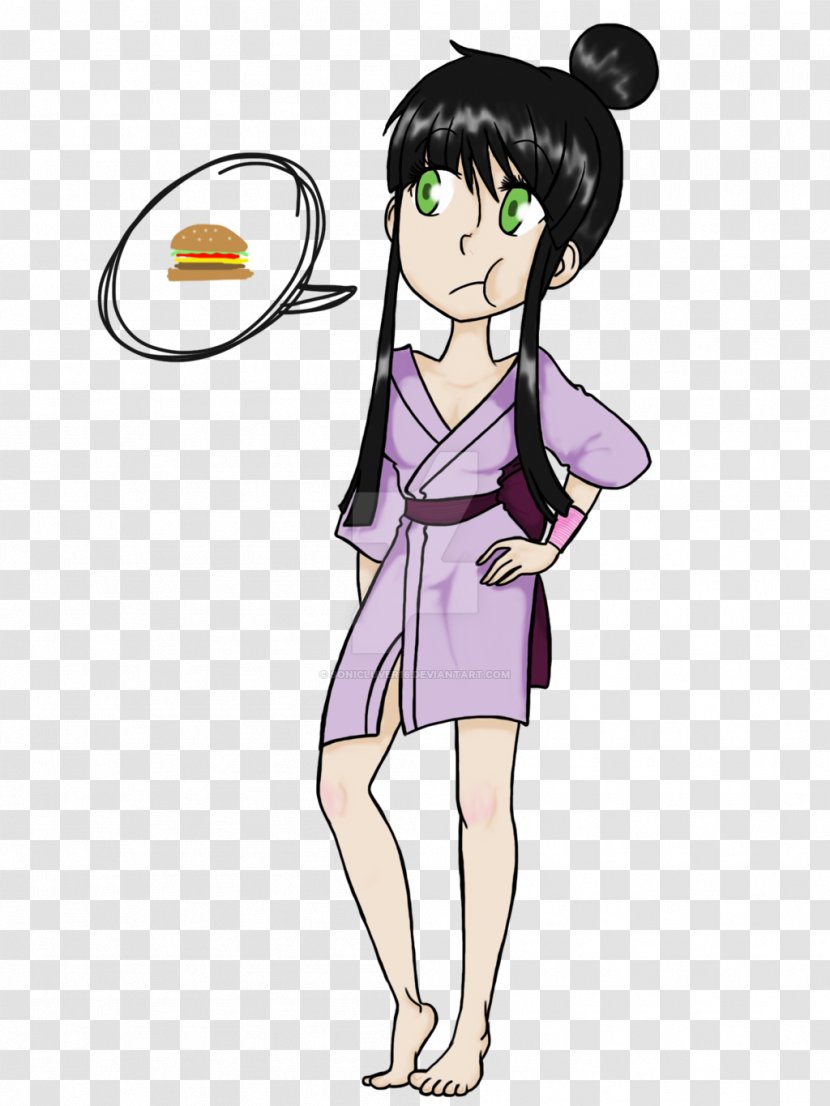 Clothing Black Hair Arm Woman - Cartoon - Ace Attorney Transparent PNG