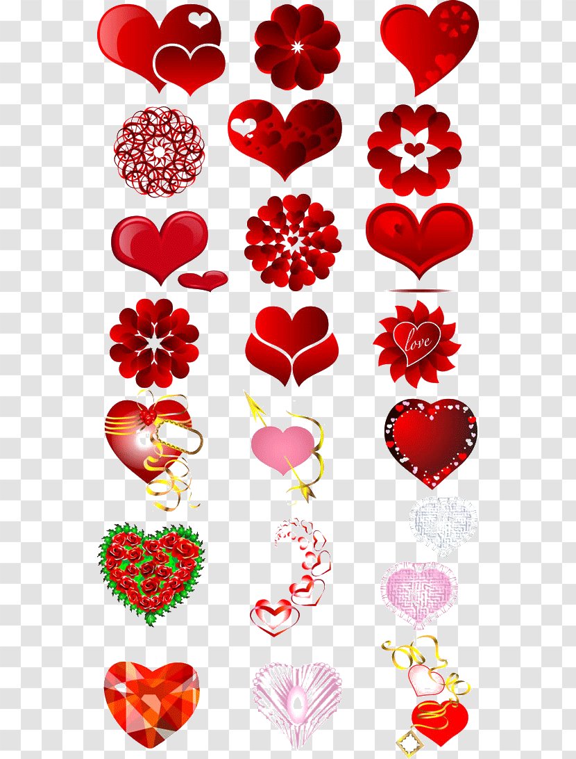 Hearts - Silhouette - Watercolor Transparent PNG