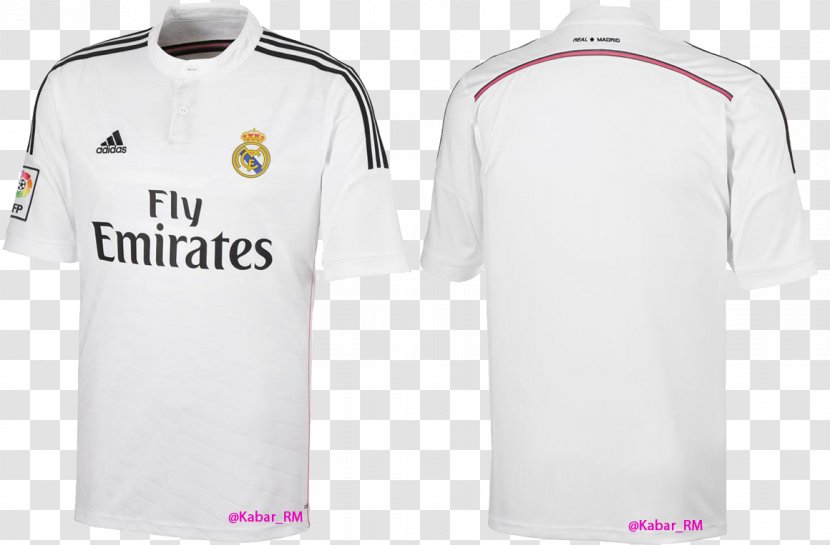 Real Madrid C.F. 2014 UEFA Champions League Final Jersey Kit - White - REAL MADRID Transparent PNG