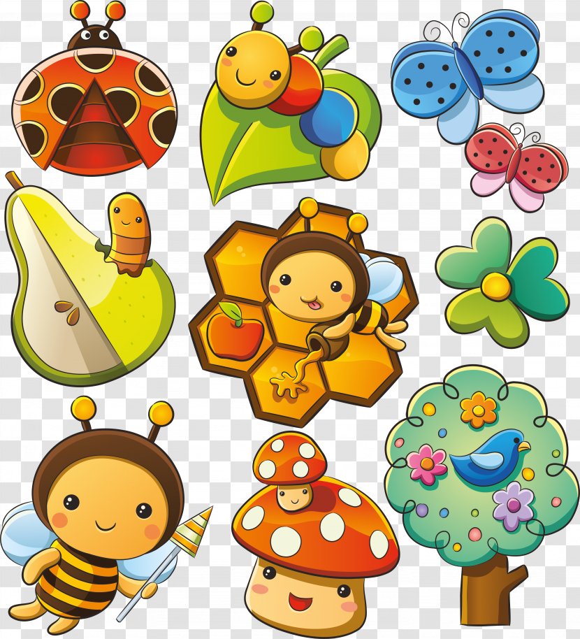 Insect Vector Graphics Bee Clip Art Drawing - Food Transparent PNG