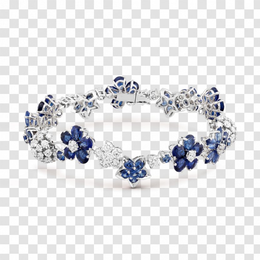 Sapphire Van Cleef & Arpels Bracelet Jewellery Diamond - Silver - Poetic Charm Transparent PNG