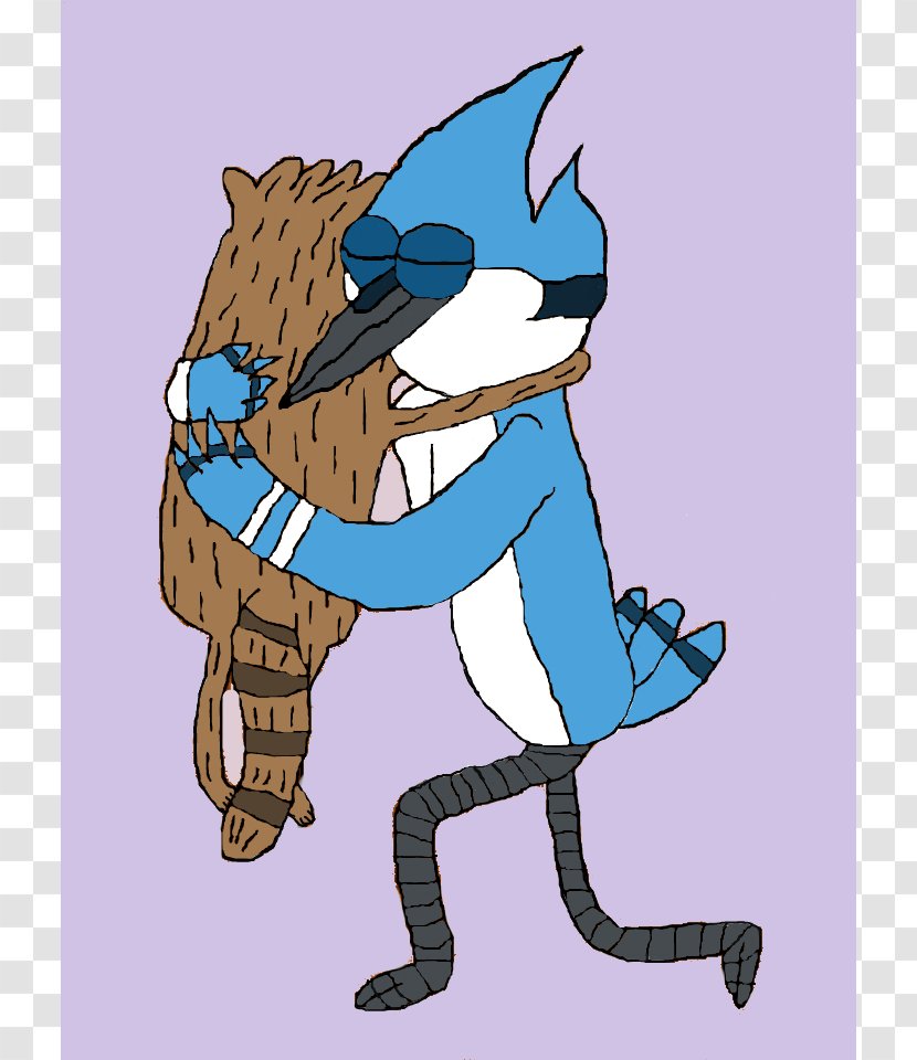 Mordecai Rigby Cat Hug Clip Art - Small To Medium Sized Cats - Pictures Of Hugging Transparent PNG