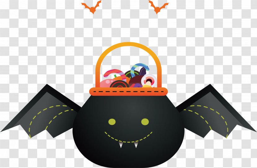 Black Bat Candy Bag - Illustration - Vecteur Transparent PNG