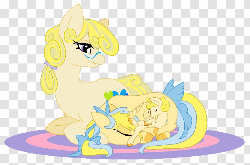 Cat Horse Pony Clip Art - Yellow - I Love Mom Transparent PNG