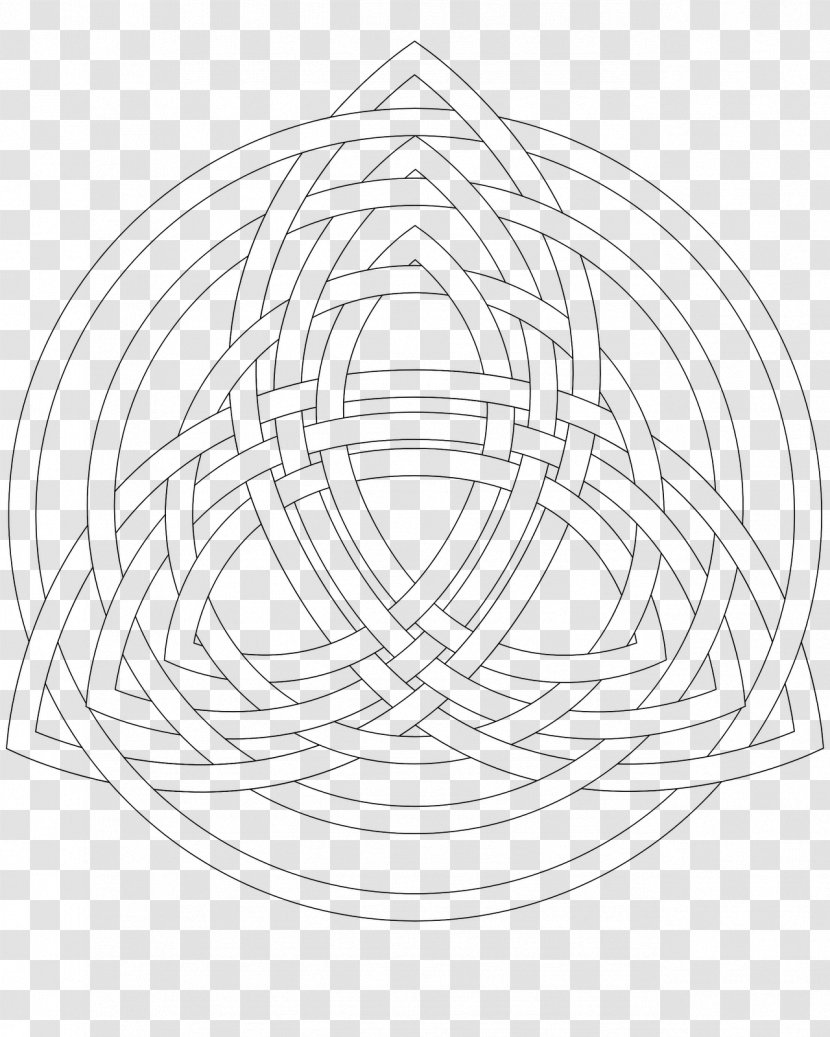 Celtic Knot Coloring Book Triquetra Trinity Art - Shamrock Transparent PNG