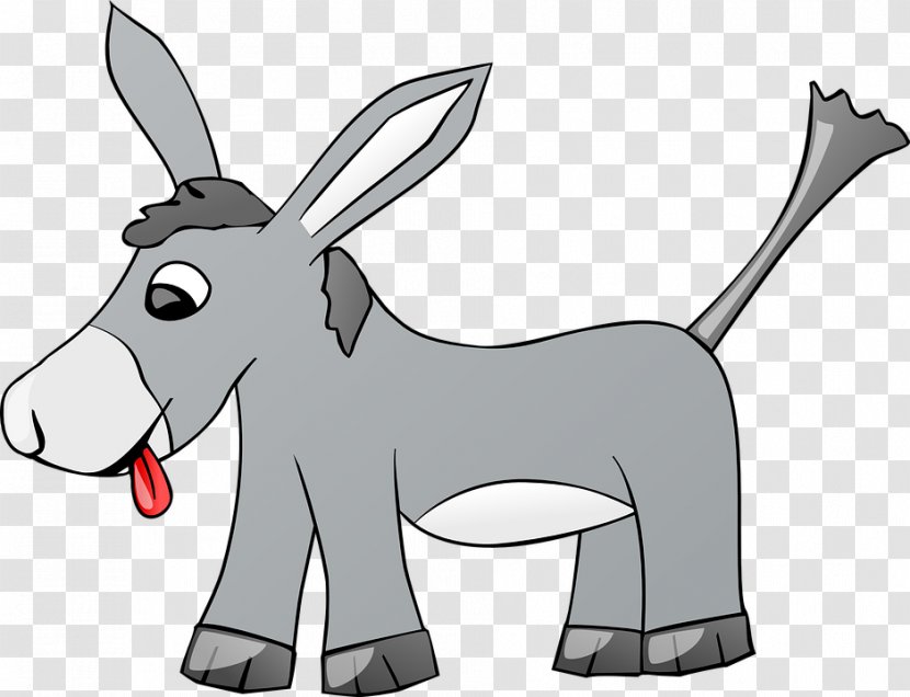 Mule Donkey Free Content Clip Art - Tail - Cartoon Transparent PNG