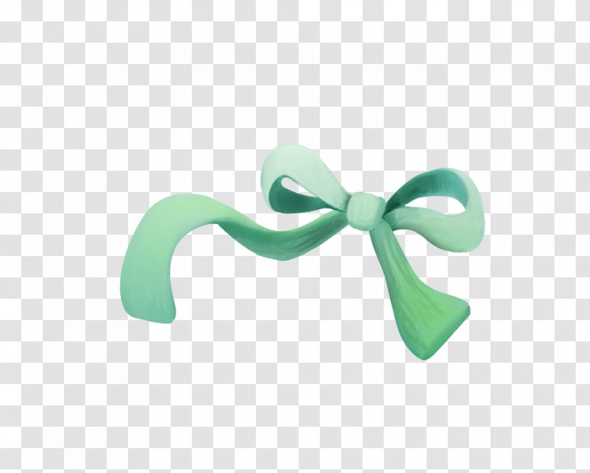 Shoelace Knot Green Ribbon - Shoelaces - Floating Bow Transparent PNG