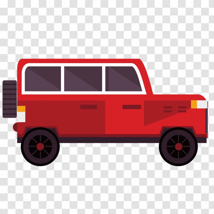 Jeep Car Automotive Design - Brand - Flat Red Transparent PNG