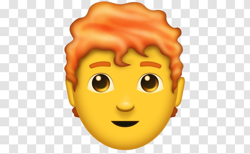 Emojipedia Red Hair IPhone Unicode Consortium - Head - Embarrassed Emoji Flushed Face Transparent PNG