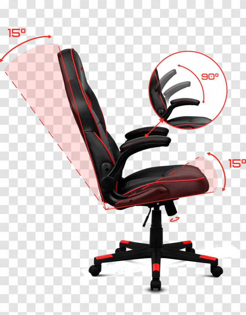 Chair Black White Drifting Red - Furniture Transparent PNG