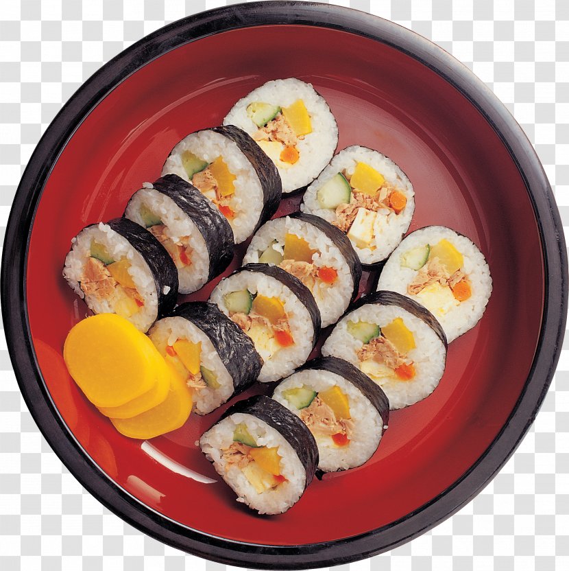Sushi Japanese Cuisine Sashimi Miso Soup Seafood - Image Transparent PNG