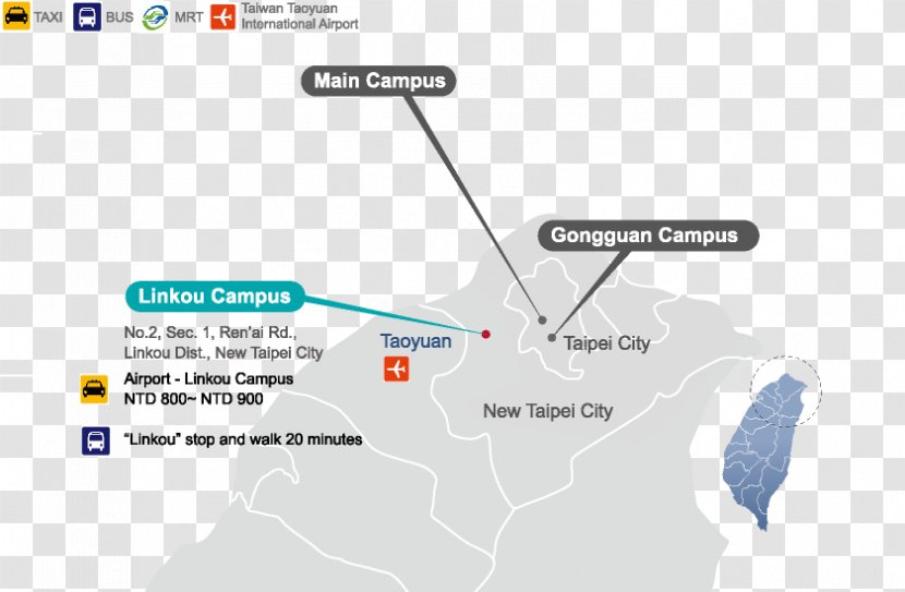National Taiwan Normal University Linkou Line Gongguan, Miaoli Map - Paid Parking Transparent PNG