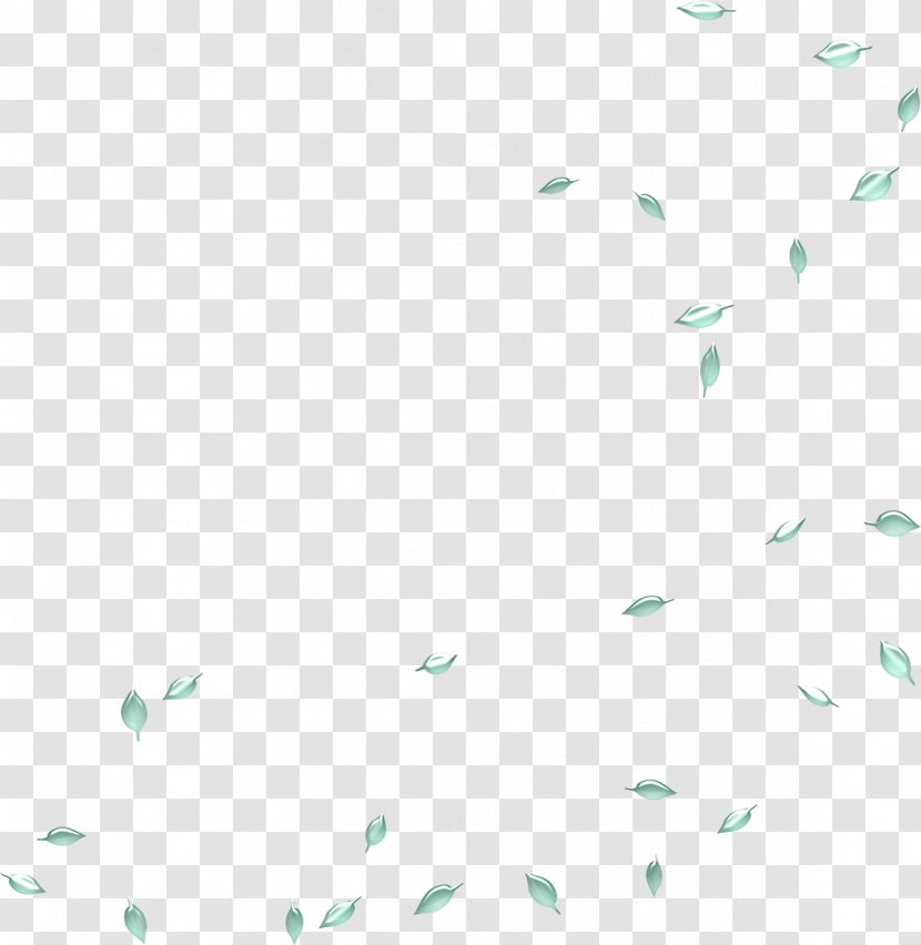 Green Angle Pattern - Aqua - Floating Flower Transparent PNG