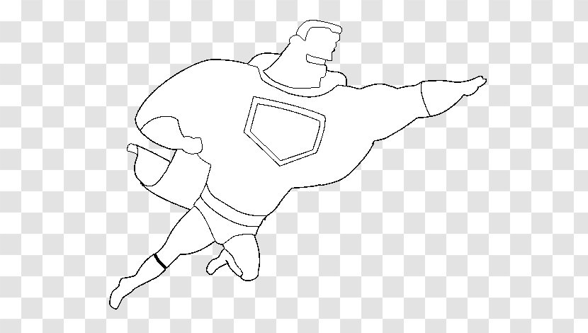 Sketch Drawing Coloring Book Superhero How To Draw - Hand - Painting Transparent PNG