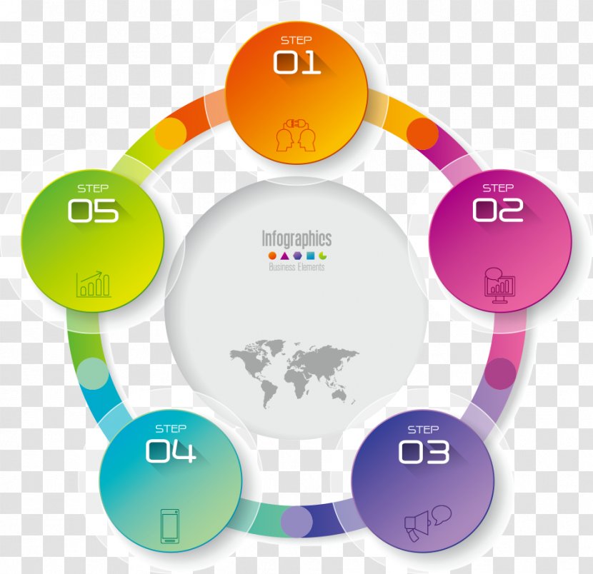 Chart Infographic Map - Diagram - Vector Color Ring Transparent PNG