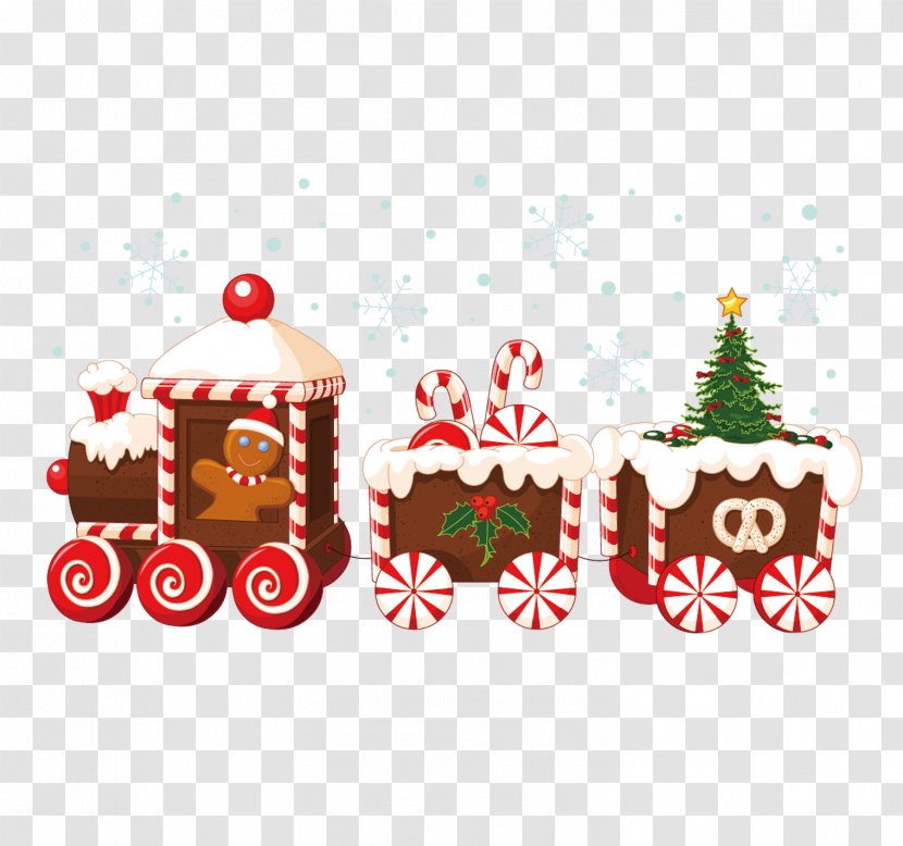 Train Santa Claus Christmas Clip Art - And Holiday Season - Decoration Creative Car Transparent PNG