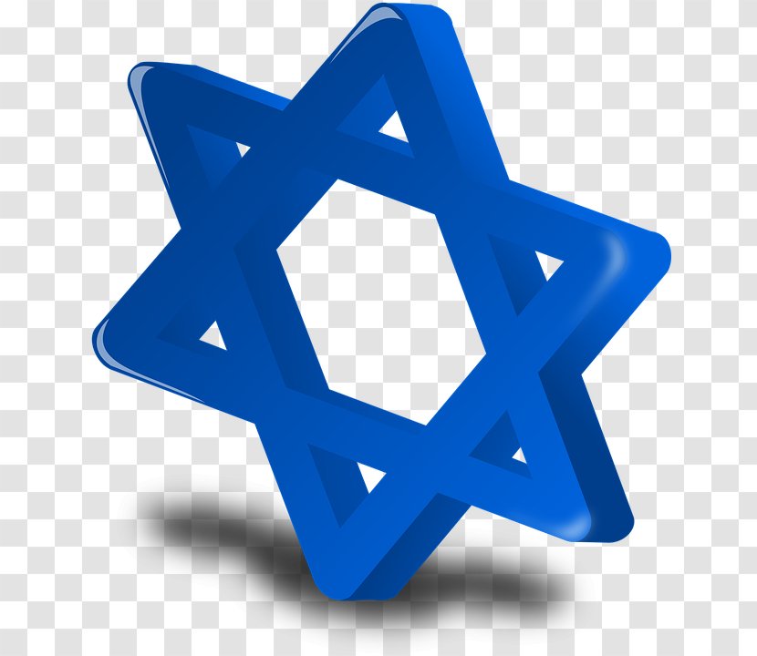 Star Of David Hanukkah Judaism Menorah Clip Art - Blue - Jewish Holidays Transparent PNG
