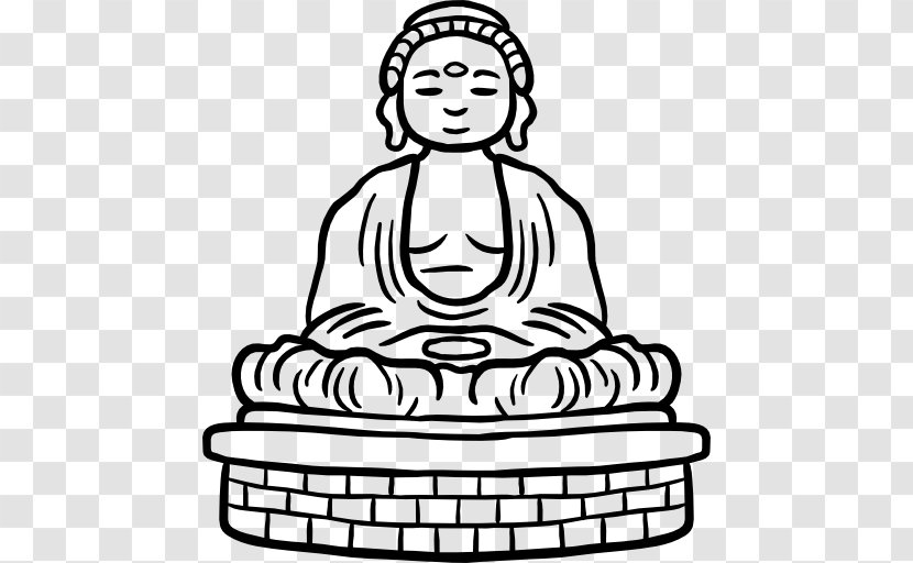 Great Buddha Of Thailand Clip Art - Monochrome Photography - Thai Transparent PNG