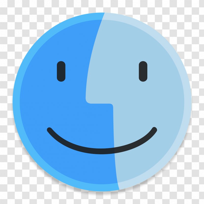 Blue Emoticon Smiley - Finder 1 Transparent PNG