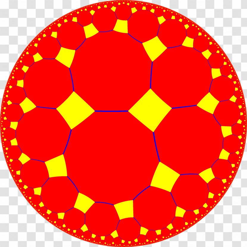 Tessellation Uniform Tilings In Hyperbolic Plane Truncated Order-5 Pentagonal Tiling - Geometry - Euclidean By Convex Regular Polygons Transparent PNG