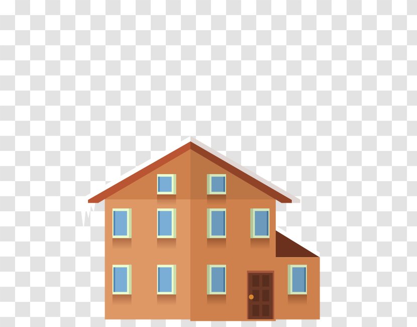 Winter Frozen Vector - Roof - Brown House Transparent PNG