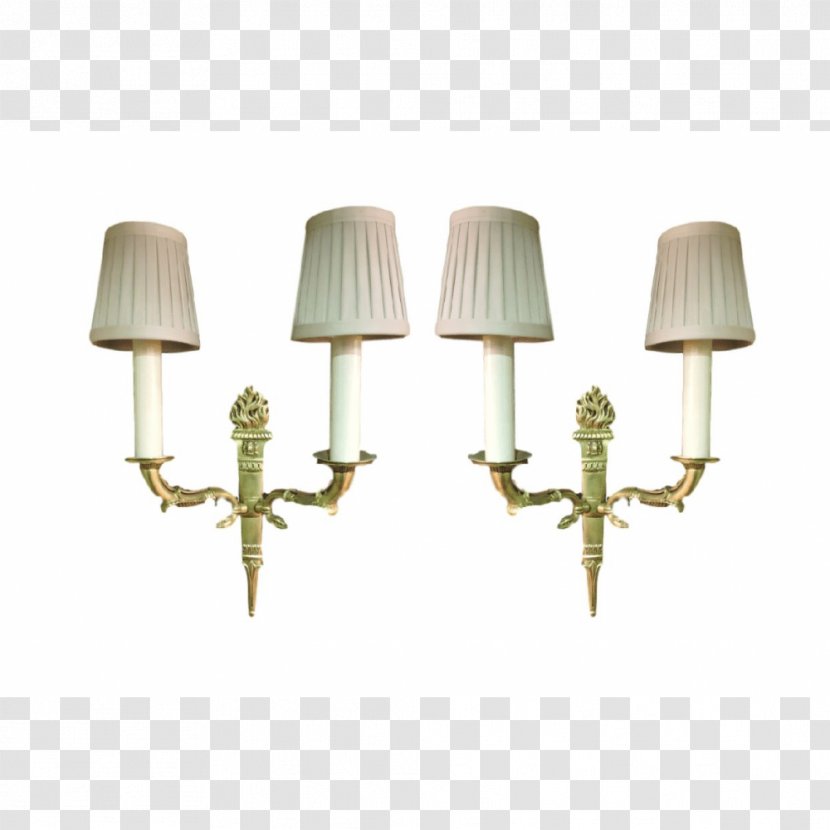 Sconce Antique Lighting Light Fixture Chandelier - Brass - Green Palm Leaves Decorated Transparent PNG