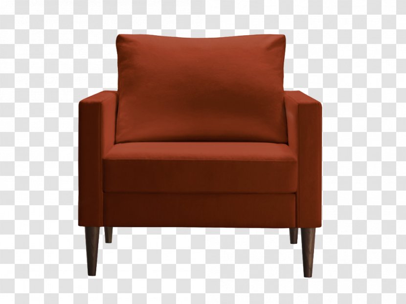Chair Couch Furniture Loveseat - Hardwood - Orange Armchair Transparent PNG