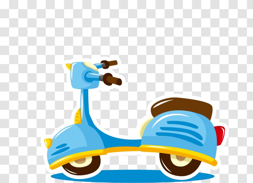 Electric Vehicle Scooter - Motorcycle - Vector Car Battery Transparent PNG