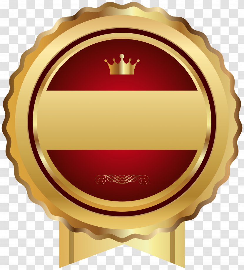 Web Template Clip Art - Gold - Red Seal Badge Transparent Transparent PNG