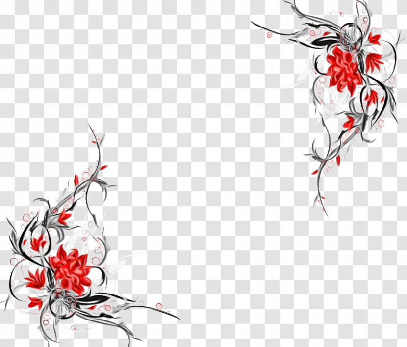 Red Plant Flower Transparent PNG