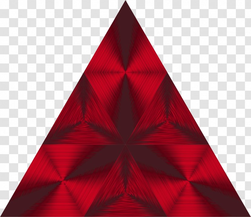 Red Triangle Prism Maroon - Geometric Transparent PNG