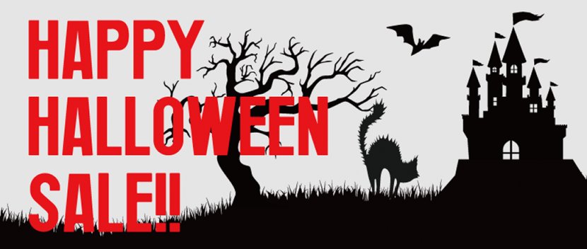 Happy Halloween Sale Promotion - Red - Logo Tree Transparent PNG