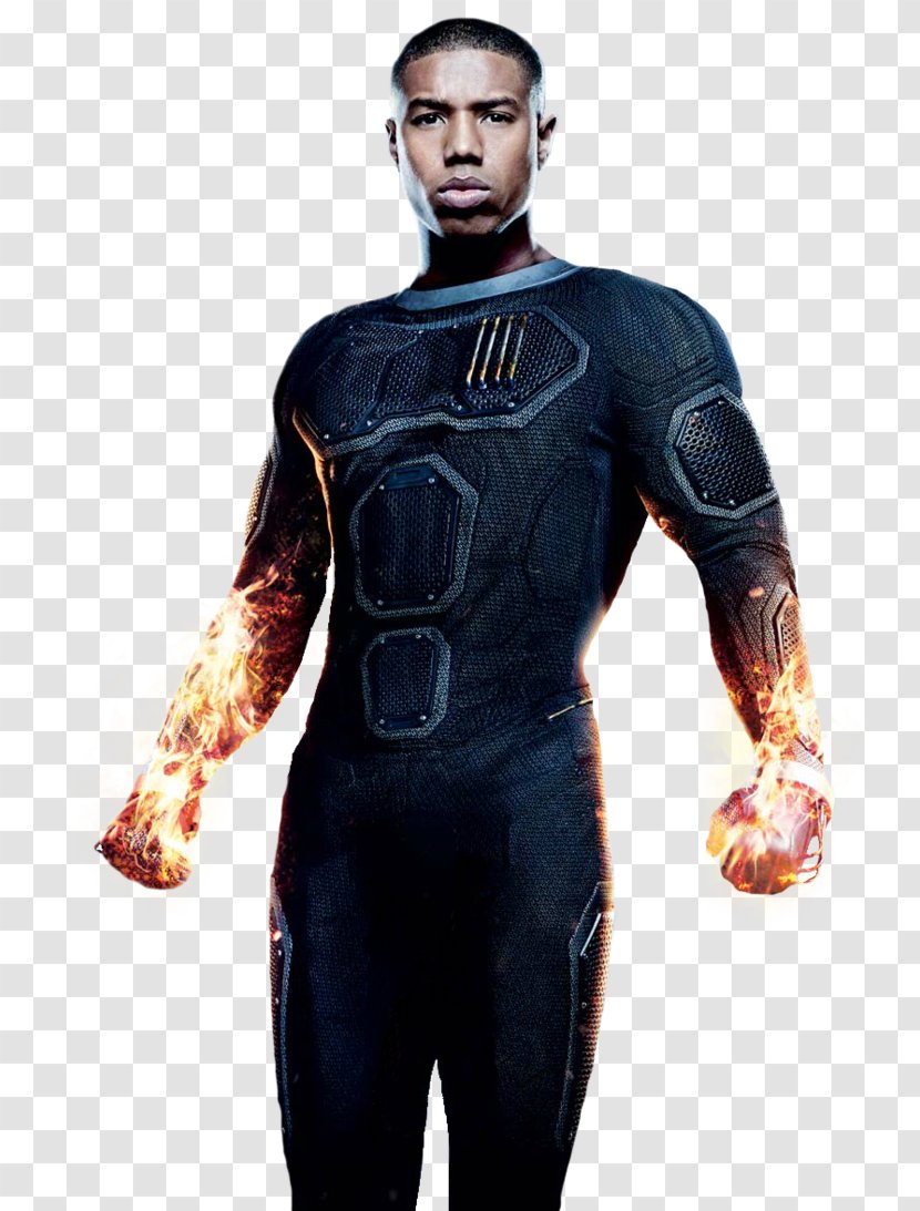 Michael B. Jordan Human Torch Fantastic Four Actor Film - Silhouette Transparent PNG