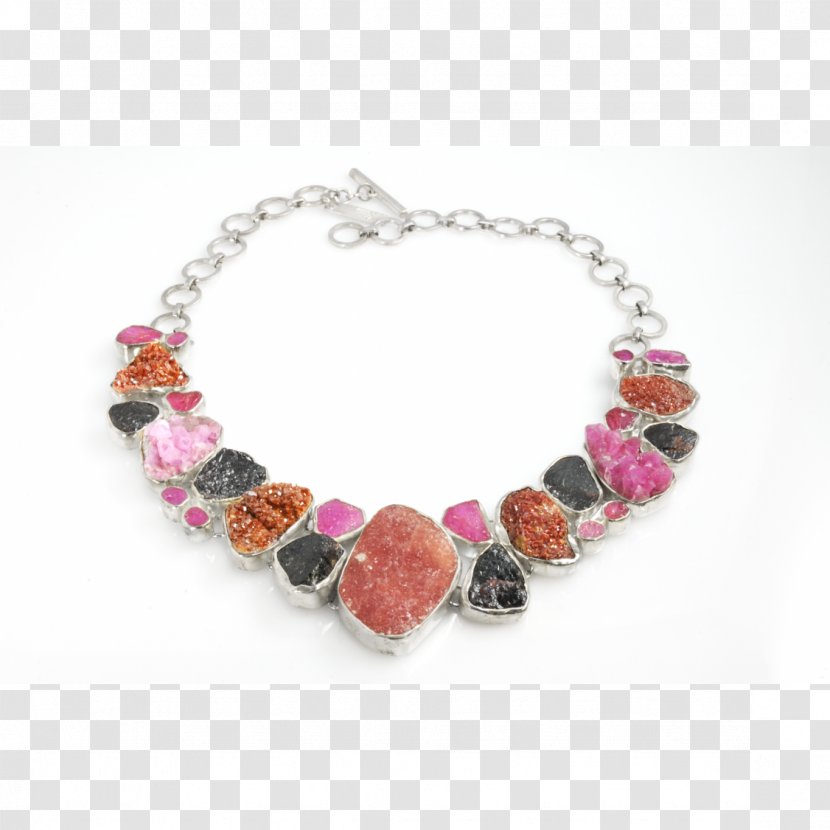 Bracelet Necklace Bead Gemstone Magenta - Chain Transparent PNG