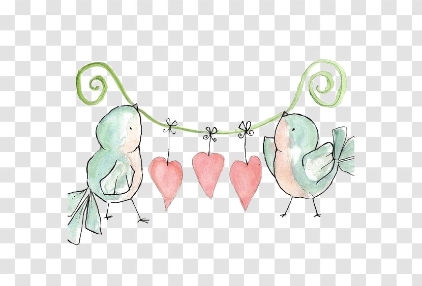 Art Drawing Printmaking Painting Illustration - Cartoon - Birds Transparent PNG