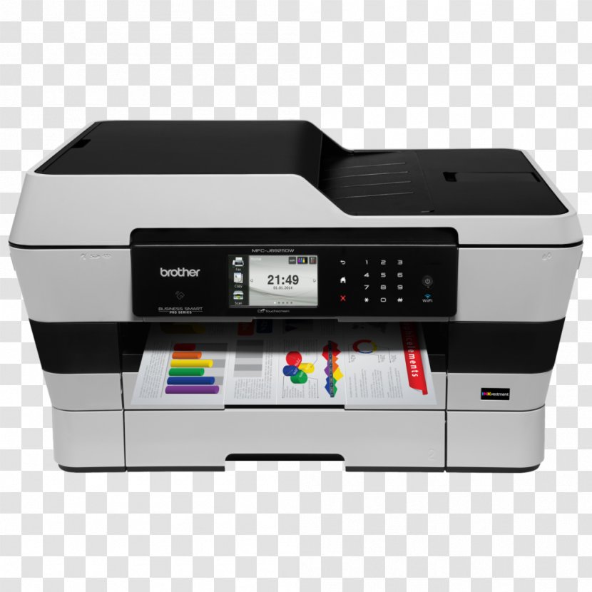 Ink Cartridge Printer Brother Industries Inkjet Printing MFC-J6925DW - Laser Transparent PNG