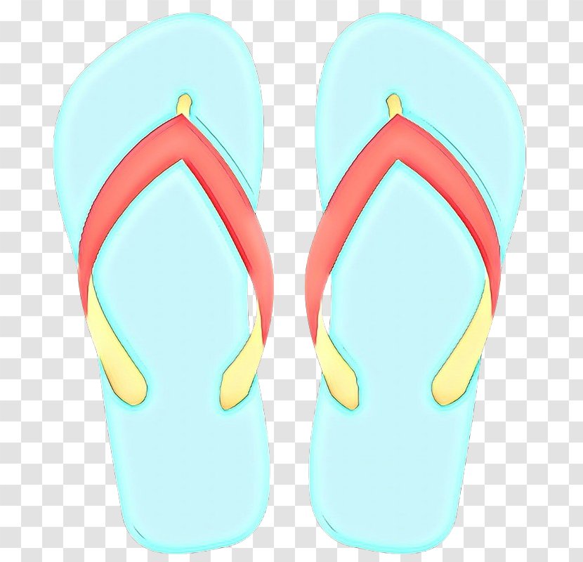 Footwear Flip-flops Aqua Turquoise Slipper - Teal - Sandal Shoe Transparent PNG