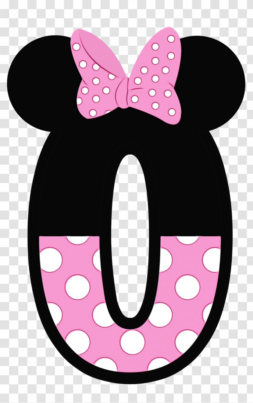 Minnie Mouse Mickey Number Clip Art - Butterfly - Pink Transparent PNG