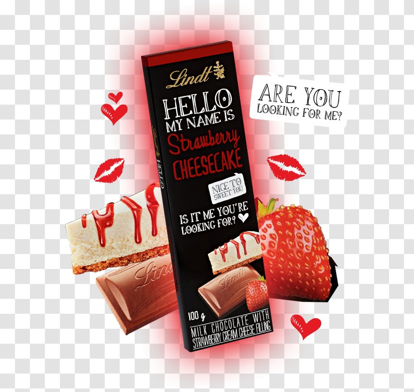 Chocolate Bar Strawberry Lindt & Sprüngli Cheesecake Transparent PNG